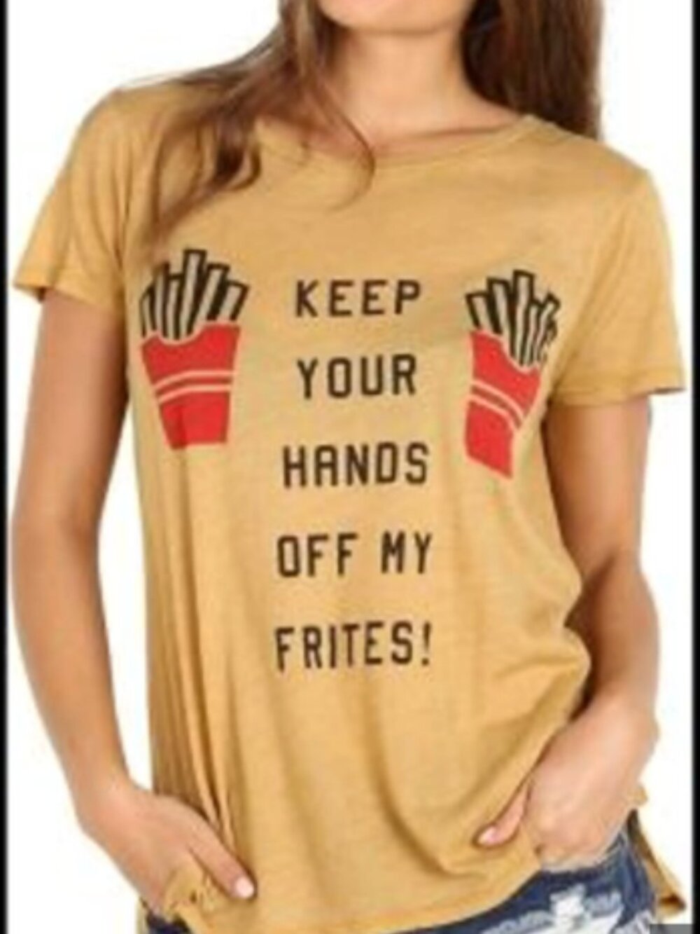 Wild fox “hands off my frites!” Tissue tee small